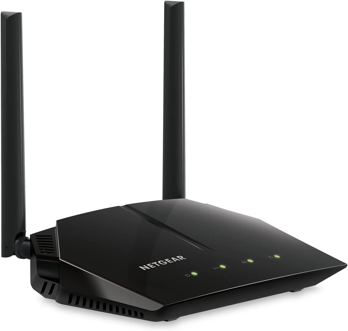روتر وای فای NETGEAR (R6080) - سرعت بی سیم دو بانده AC1000 (تا 1000 مگابیت در ثانیه) | پوشش تا 93 متر مربع و 15 دستگاه | 4 پورت اترنت سریع 10/100 | 5 گیگاهرتز