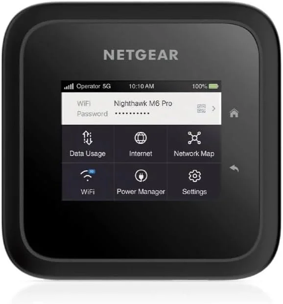 مودم روتر موبایل 5G Netgear Nighthawk M6 Pro با اسلات سیم کارت، مودم 5G، دستگاه WiFi قابل حمل برای مسافرت، WiFi 6E آنلاک شده 8 گیگابیت بر ثانیه مدل MR6550