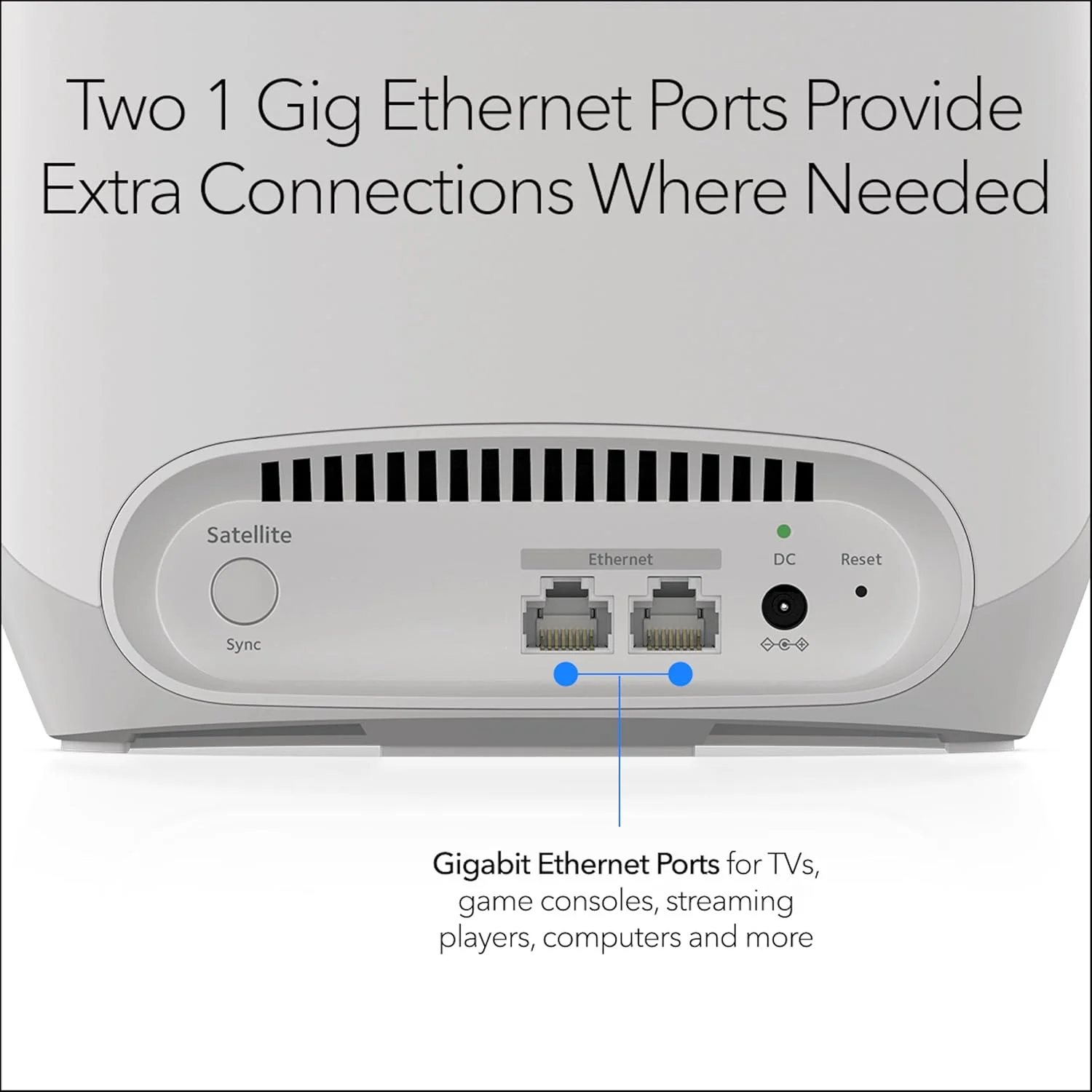 ماهواره مش وای فای 6 سه باندی NETGEAR Orbi RBS760-100APS AX5400 – سرعت 5.4 گیگابیت بر ثانیه، 2 پورت گیگابیتی LAN، پوشش 2500 فوت مربع، ماهواره افزودنی برای RBK762 و RBK763 ماهواره مش وای فای 6 سه باندی NETGEAR Orbi RBS760-100APS AX5400 – سرعت 5.4 گیگابیت بر ثانیه، 2 پورت گیگابیتی LAN، پوشش 2500 فوت مربع، ماهواره افزودنی برای RBK762 و RBK763