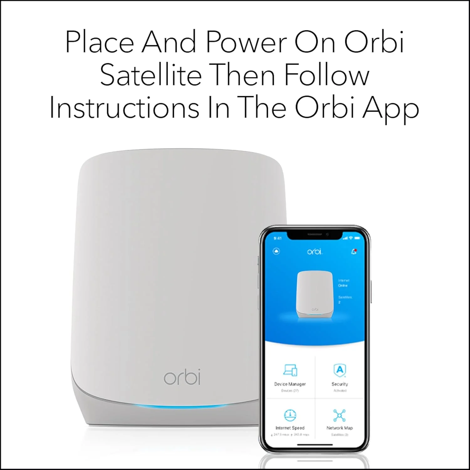 ماهواره مش وای فای 6 سه باندی NETGEAR Orbi RBS760-100APS AX5400 – سرعت 5.4 گیگابیت بر ثانیه، 2 پورت گیگابیتی LAN، پوشش 2500 فوت مربع، ماهواره افزودنی برای RBK762 و RBK763 ماهواره مش وای فای 6 سه باندی NETGEAR Orbi RBS760-100APS AX5400 – سرعت 5.4 گیگابیت بر ثانیه، 2 پورت گیگابیتی LAN، پوشش 2500 فوت مربع، ماهواره افزودنی برای RBK762 و RBK763