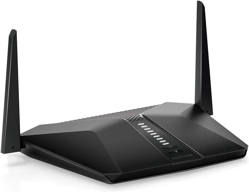روتر وای فای 6 Netgear NG-RAX40-100EUS Nighthawk AX4، AX3000 تا 3 گیگابیت بر ثانیه، ایده آل برای خانه های هوشمند (RAX40)