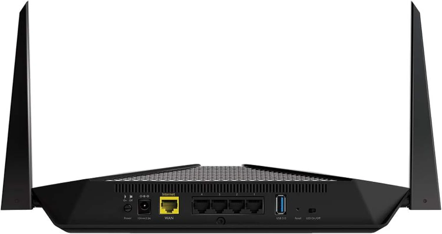 روتر وای فای 6 Netgear NG-RAX40-100EUS Nighthawk AX4، AX3000 تا 3 گیگابیت بر ثانیه، ایده آل برای خانه های هوشمند (RAX40)