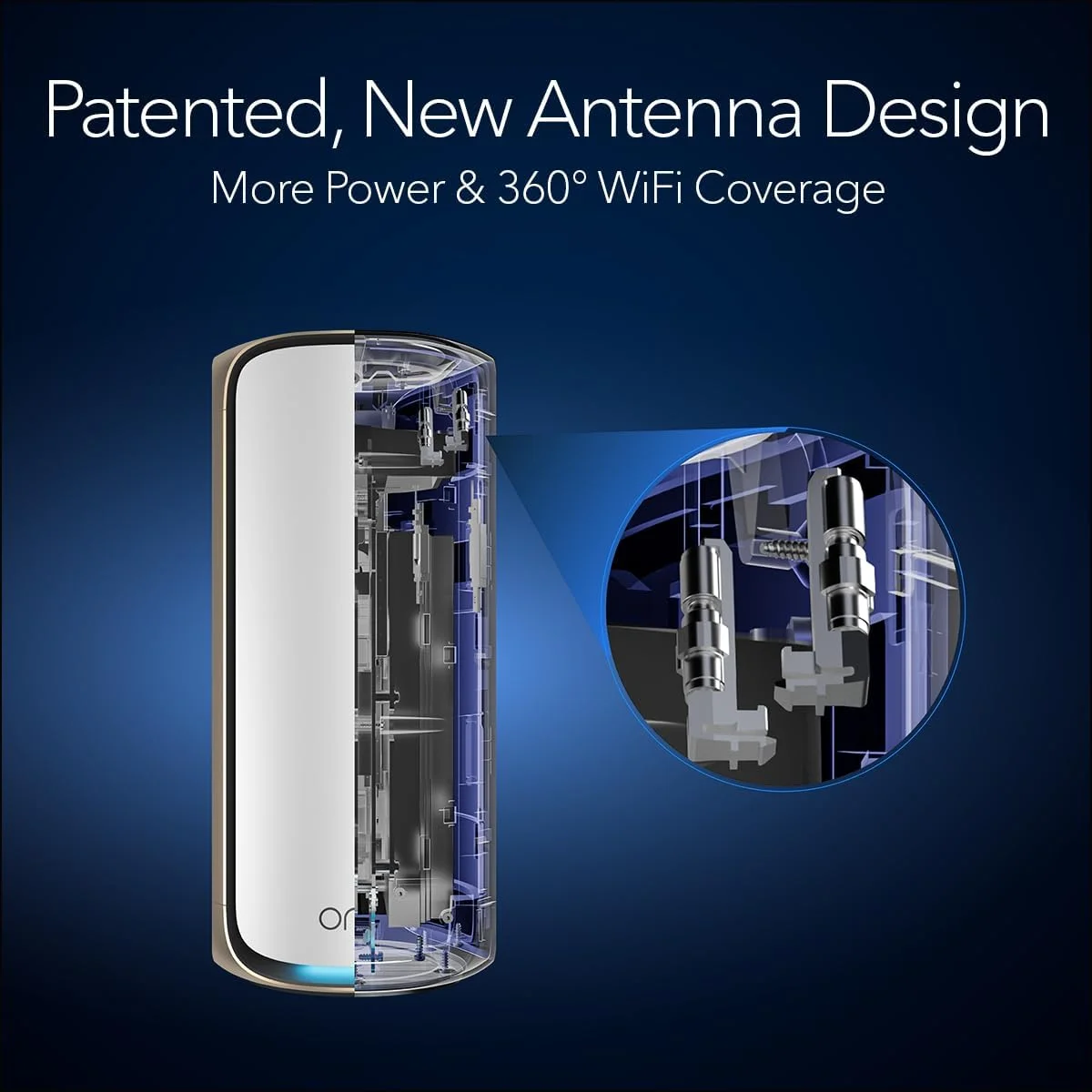 سیستم شبکه مش وای فای 7 چهار بانده NETGEAR Orbi 970 Series (RBE972S)، روتر + 1 توسعه دهنده ماهواره ای، ویژگی های امنیتی، تا 27 گیگابیت در ثانیه، پوشش تا 6,600 فوت مربع، 200 دستگاه، پورت اینترنت 10 گیگ