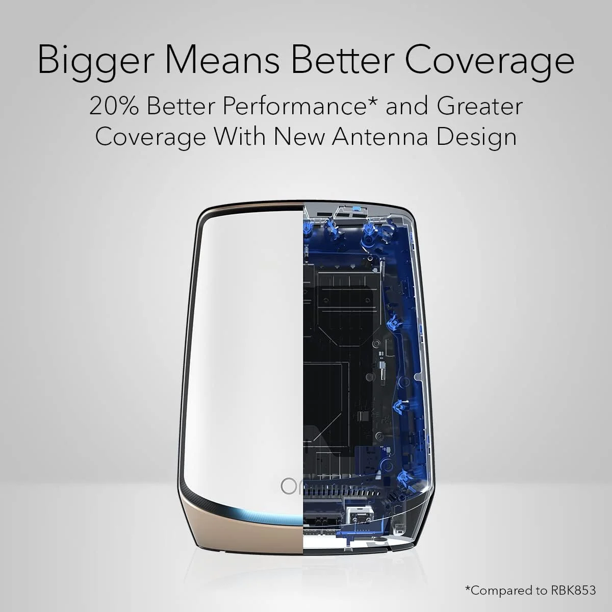سیستم مش وای فای 6 سه بانده NETGEAR Orbi (RBK862S) – روتر با 1 توسعه دهنده ماهواره ای، پوشش تا 5400 فوت مربع، 100 دستگاه، پورت اینترنت 10 گیگ، اشتراک Armor، AX6000 (تا 6 گیگابیت بر ثانیه)