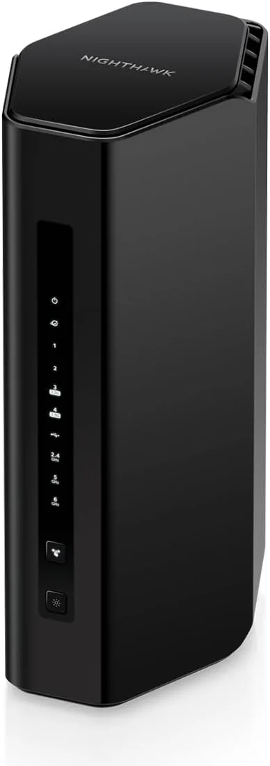 روتر سه بانده وای فای 7 NETGEAR Nighthawk - (RS300) روتر گیمینگ - سرعت وای فای BE9300 (تا 9.3 گیگابیت در ثانیه) - پوشش تا 232 متر مربع، 100 دستگاه - اتصال اینترنت 2.5 گیگ