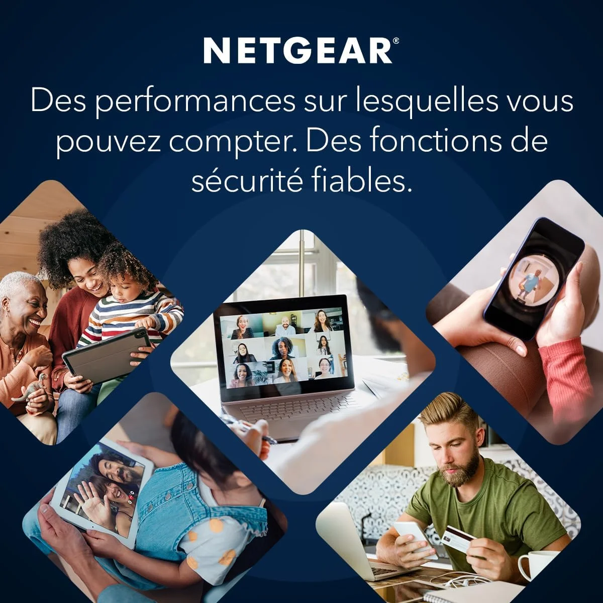 روتر سه بانده وای فای 7 NETGEAR Nighthawk - (RS300) روتر گیمینگ - سرعت وای فای BE9300 (تا 9.3 گیگابیت در ثانیه) - پوشش تا 232 متر مربع، 100 دستگاه - اتصال اینترنت 2.5 گیگ