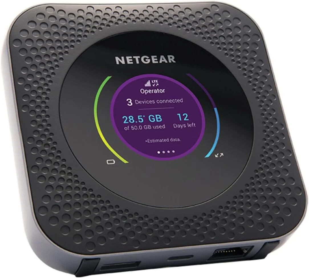 روتر هات اسپات موبایل 4G LTE نت گیر Nighthawk MR1100-100EUS، Cat 16، LTE کلاس گیگابیتی، وای فای دو بانده، باتری 5040 میلی آمپر ساعتی