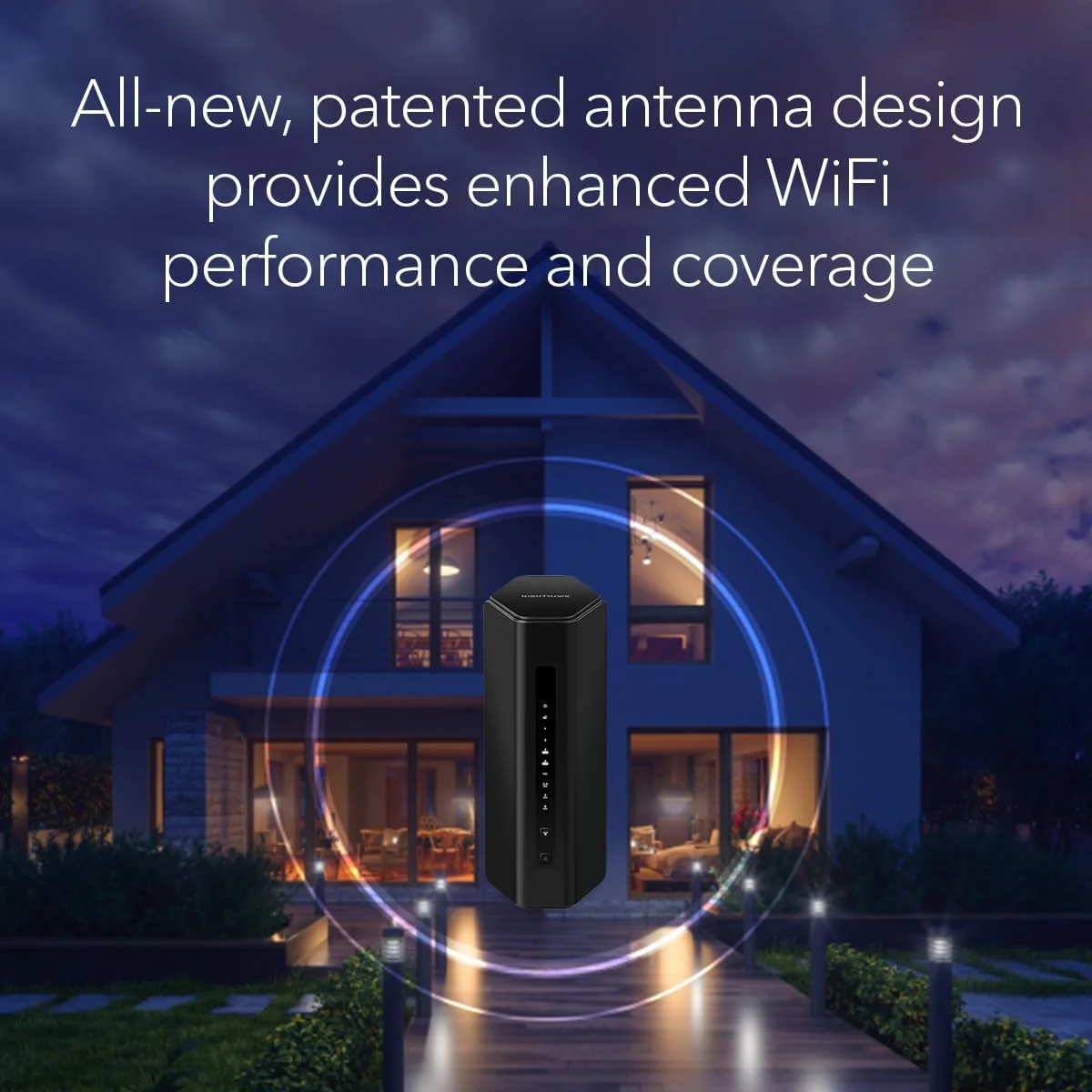 روتر NETGEAR Nighthawk Tri-Band WiFi 7 (RS300) - سرعت بی سیم BE9300 (تا 9.3 گیگابیت بر ثانیه) - پوشش تا 232 متر مربع، 100 دستگاه - پورت اینترنت 2.5 گیگ