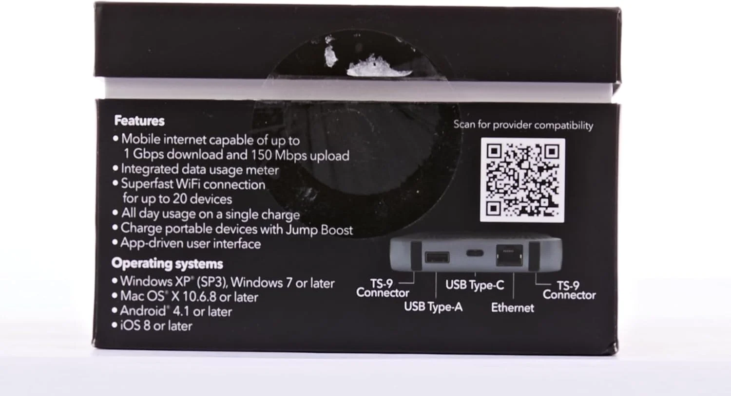 روتر هات اسپات موبایل 4G LTE نت گیر Nighthawk MR1100-100EUS، Cat 16، LTE کلاس گیگابیتی، وای فای دو بانده، باتری 5040 میلی آمپر ساعتی