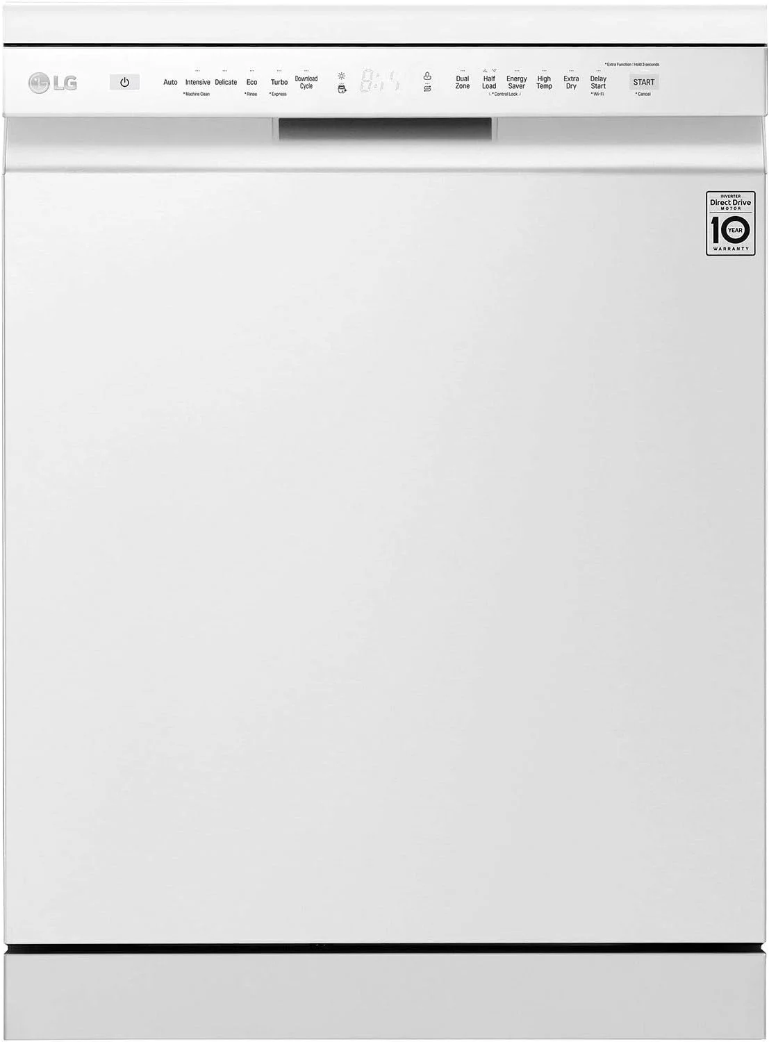 ماشین ظرفشویی ایستاده ال جی با 9 برنامه و ظرفیت 14 نفره مدل DFB512FW با 1 سال گارانتی