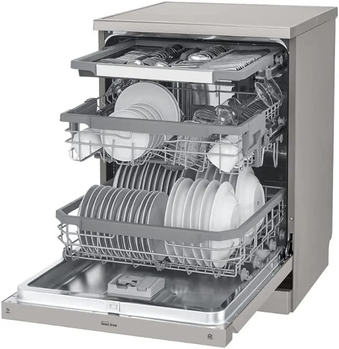 ماشین ظرفشویی ال جی Quad Wash Steam، استیل ضد زنگ، 14 نفره، رنگ نقره ای، مدل DFB425FP - (نسخه بین المللی). ماشین ظرفشویی ال جی Quad Wash Steam، استیل ضد زنگ، 14 نفره، رنگ نقره ای، مدل DFB425FP - (نسخه بین المللی).