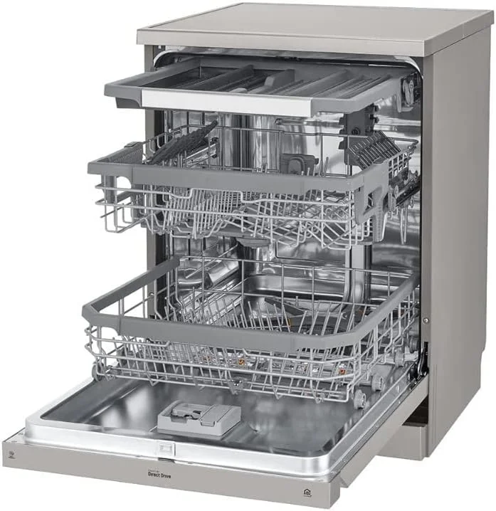 ماشین ظرفشویی ال جی Quad Wash Steam، استیل ضد زنگ، 14 نفره، رنگ نقره ای، مدل DFB425FP - (نسخه بین المللی). ماشین ظرفشویی ال جی Quad Wash Steam، استیل ضد زنگ، 14 نفره، رنگ نقره ای، مدل DFB425FP - (نسخه بین المللی).
