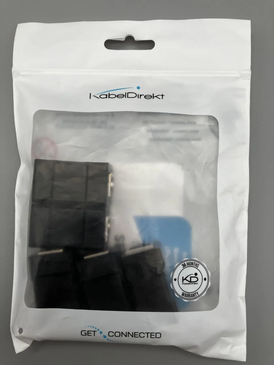 کوپلر RJ45 با شیلد اضافی - اتصال دهنده کابل شبکه و توسعه دهنده کابل اترنت (دو جک RJ45، راه آسان برای اتصال/توسعه کابل های اترنت، CAT 7 برای حداکثر 10 گیگابیت بر ثانیه، مشکی) - توسط CableDirect (پنج عدد)