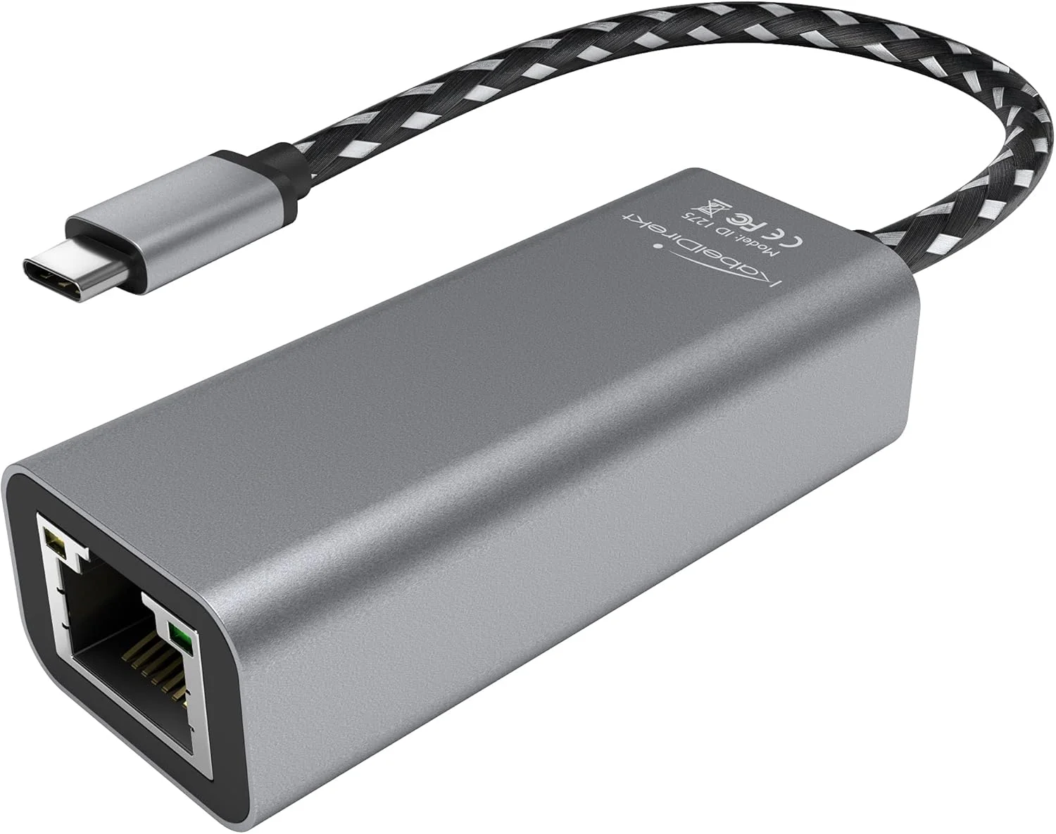 آداپتور USB C به اترنت با بدنه فلزی مقاوم در برابر شکستگی (USB-C نر به RJ45 LAN ماده، اتصال شبکه/اینترنت پایدار برای نوت بوک/MacBook/تبلت با سرعت 1 گیگابیت بر ثانیه، کابل 10 سانتی متری) توسط CableDirect