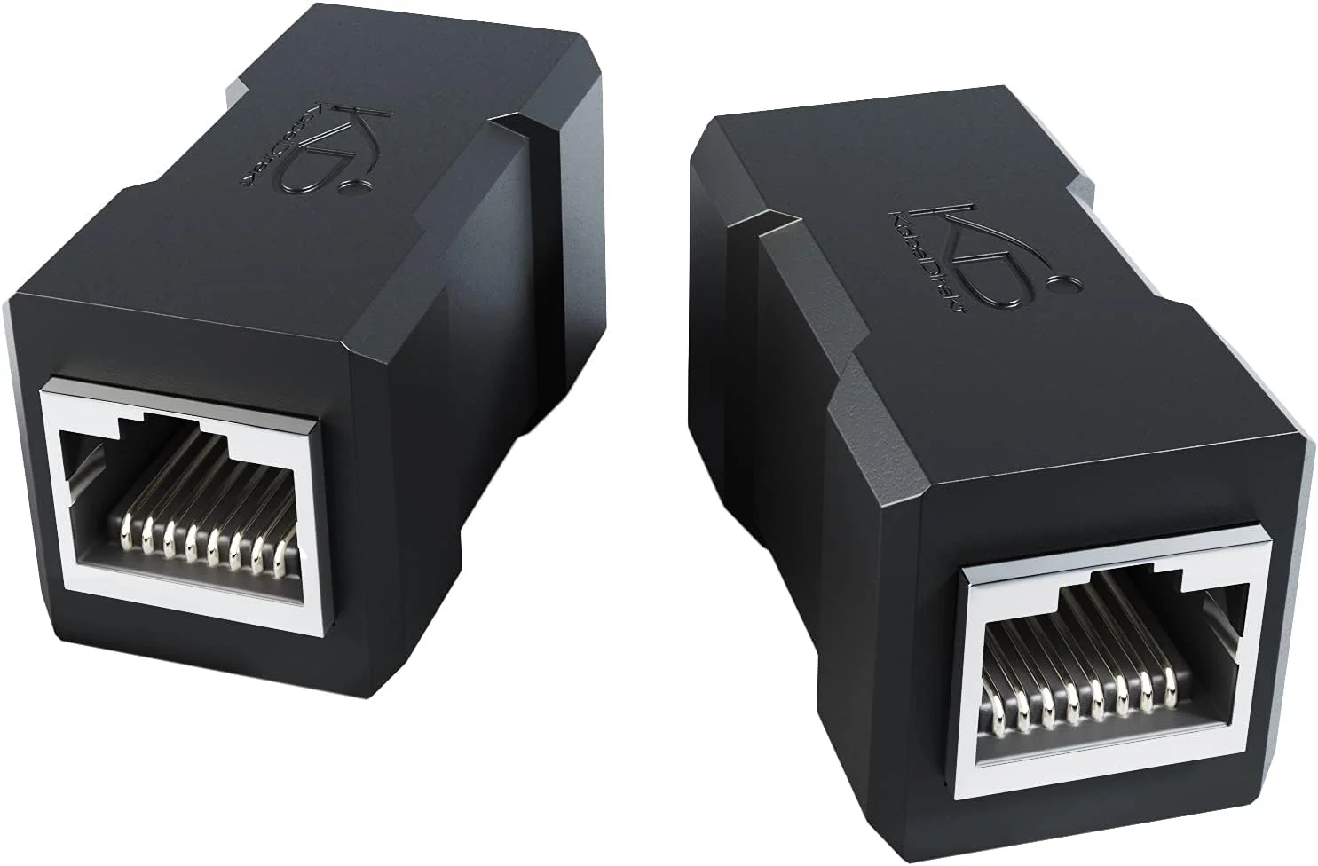 کوپلر 2× RJ45 با محافظ اضافی - اتصال دهنده کابل شبکه و توسعه دهنده کابل اترنت (دو جک RJ45، راه آسان برای اتصال/توسعه کابل های اترنت، CAT 7 تا 10 گیگابیت در ثانیه، مشکی) - توسط CableDirect