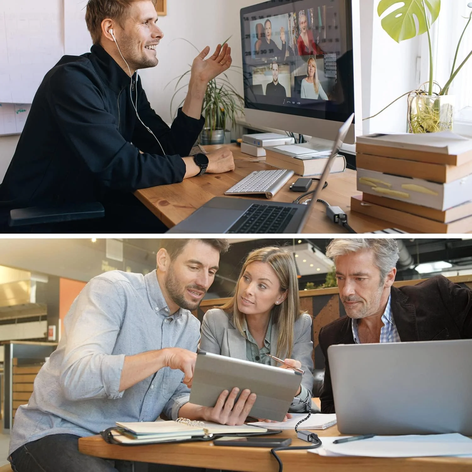 آداپتور USB C به اترنت با بدنه فلزی مقاوم در برابر شکستگی (USB-C نر به RJ45 LAN ماده، اتصال شبکه/اینترنت پایدار برای نوت بوک/MacBook/تبلت با سرعت 1 گیگابیت بر ثانیه، کابل 10 سانتی متری) توسط CableDirect