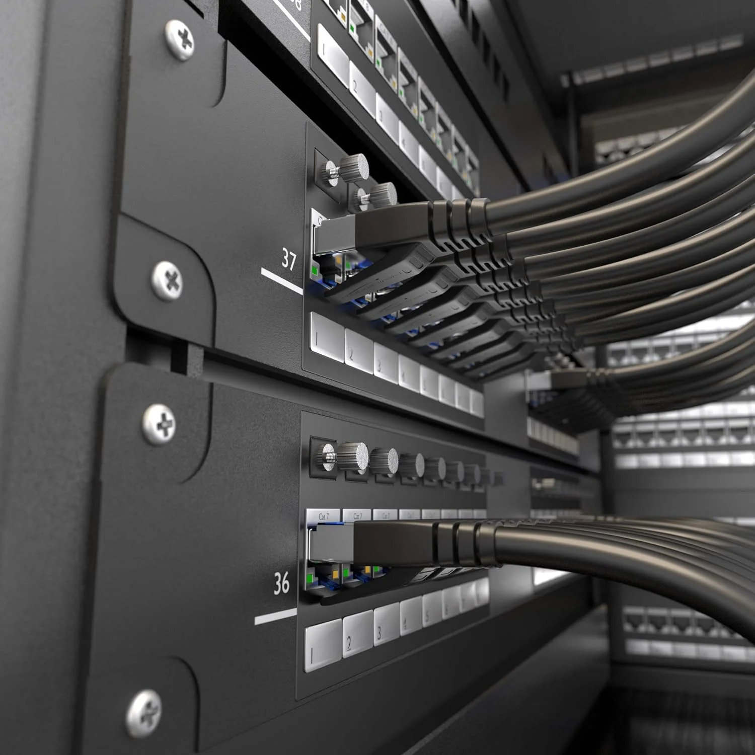 کابل شبکه KabelDirekt – Cat 7، ساختار مقاوم در برابر شکستگی – 10 عدد 0.3 متری – کابل LAN و اترنت 10 گیگابیتی (کابل پچ برای شبکه های پرسرعت، بازی، سوییچ، روتر، کامپیوتر و مودم، RJ45)
