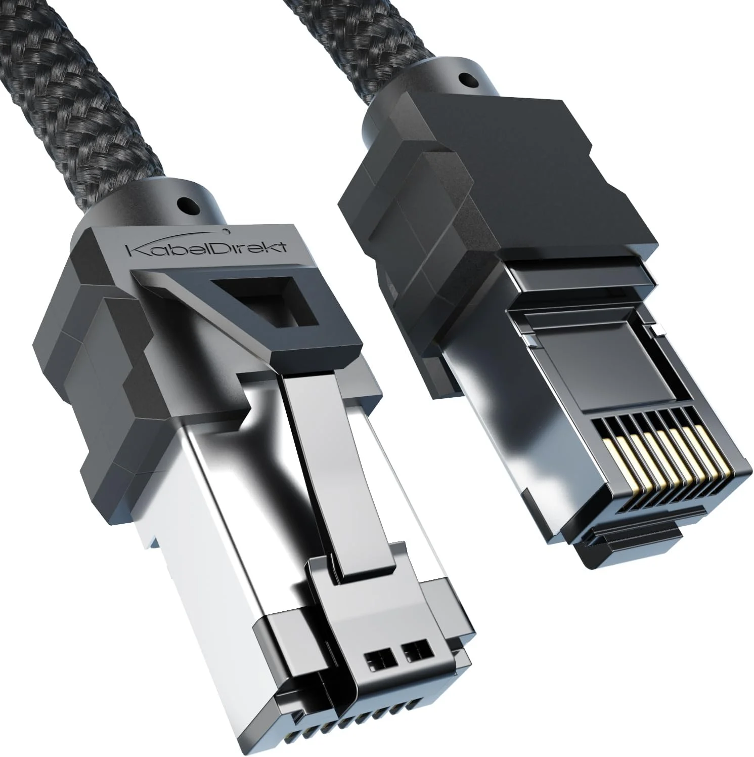 کابل شبکه Cat 8، کابل اترنت و LAN - 2 متری - نسخه گیمینگ با روکش بافته شده سنگین (کانکتور RJ45، Cat 8.1، انتقال بالاترین نرخ داده تا 40 گیگابیت بر ثانیه برای بازی/PS5/Xbox) - CableDirect