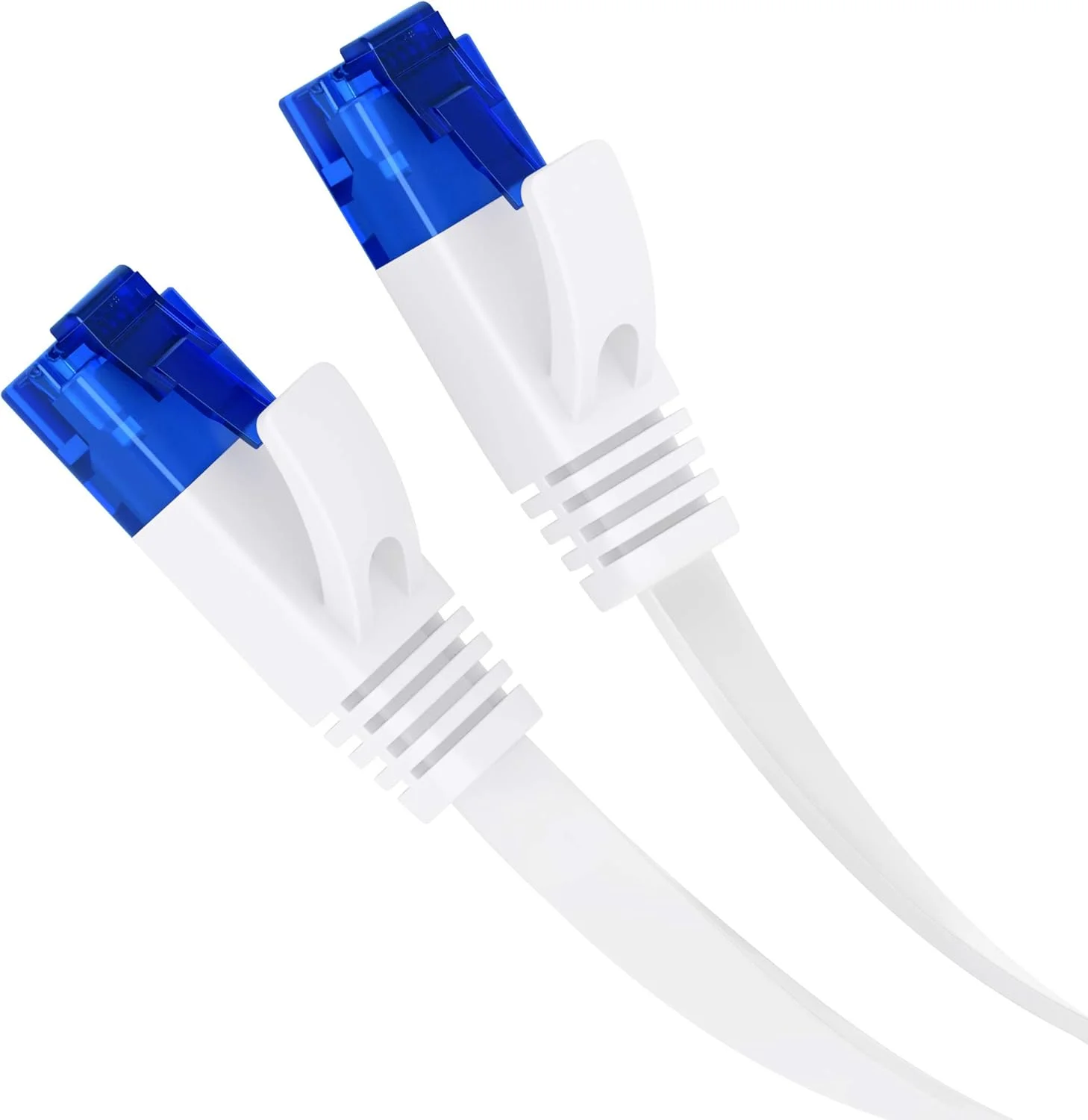 کابل دایرکت - کابل اترنت و سیم شبکه تخت - 7.6 متر - کابل گیگابیتی RJ45 - بسیار انعطاف پذیر، مناسب برای نصب دائمی - ایده آل برای شبکه ها/LAN ها؛ مشکی/آبی