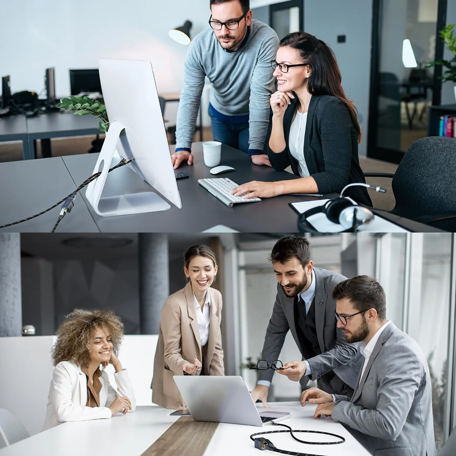 کابل افزایش طول اترنت با طراحی ضد شکستگی و بافت محافظ - 3 متری (کابل اترنت CAT 7 نر به ماده، کابل های شبکه را با سرعت انتقال کامل افزایش می دهد - 10 گیگابیت بر ثانیه، محافظ SF/FTP) - CableDirect