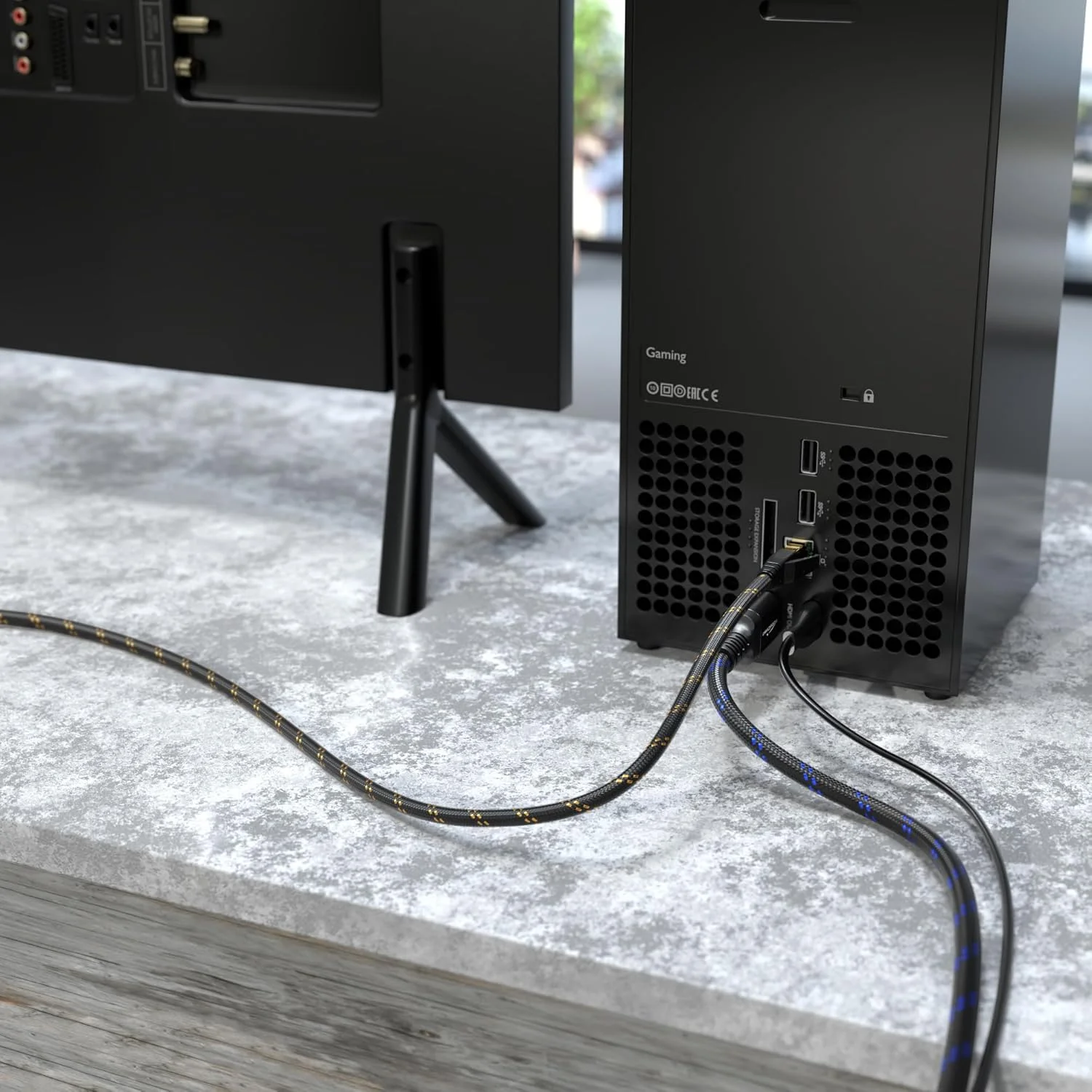 کابل اترنت Cat 7 با محافظ سه گانه فوق ایمن، کابل اینترنت و LAN، روکش نایلونی بافته شده - 30 متر (کابل شبکه ضد شکستگی، 10 گیگابیت بر ثانیه برای حداکثر سرعت فیبر نوری، پلاگ RJ45) - CableDirect