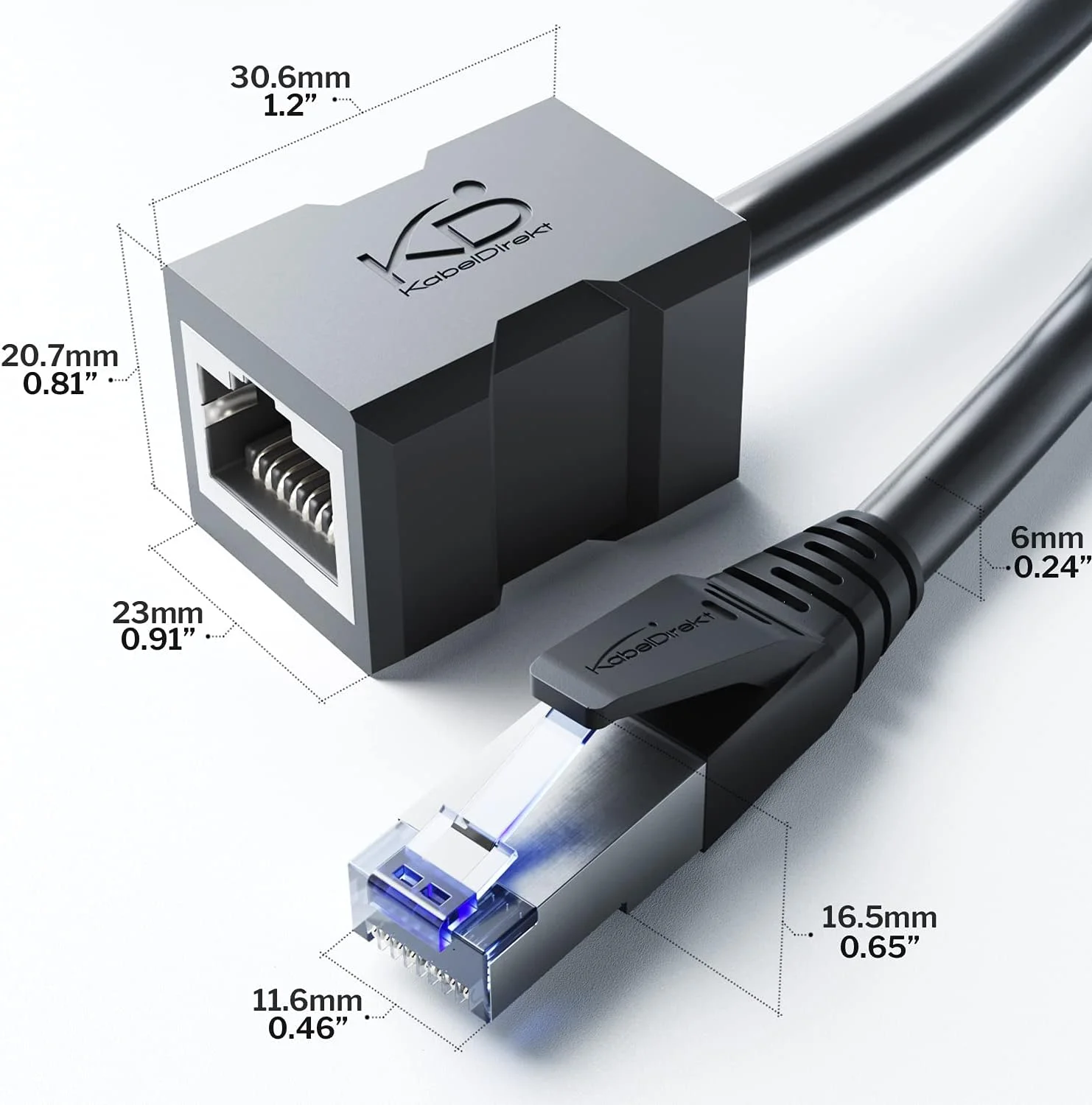 کابل افزایش طول LAN و اترنت با طراحی ضد شکستگی - 10 متری (کابل اترنت CAT 7 نر به ماده، کابل های شبکه را با سرعت انتقال داده کامل افزایش می دهد - 10 گیگابیت بر ثانیه، محافظ SF/FTP) - توسط CableDirect