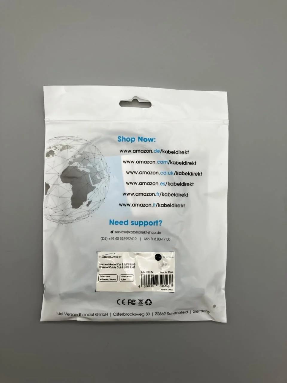 کابل اترنت CAT8 - 0.5 متری - کابل اینترنت، پچ و شبکه با طراحی ضد شکستگی و نرخ بیت فوق العاده سریع 40 گیگابیت بر ثانیه (CAT8.1، ایده آل برای بازی/PS5/Xbox/Switch، دوشاخه RJ45، مشکی) - توسط CableDirect