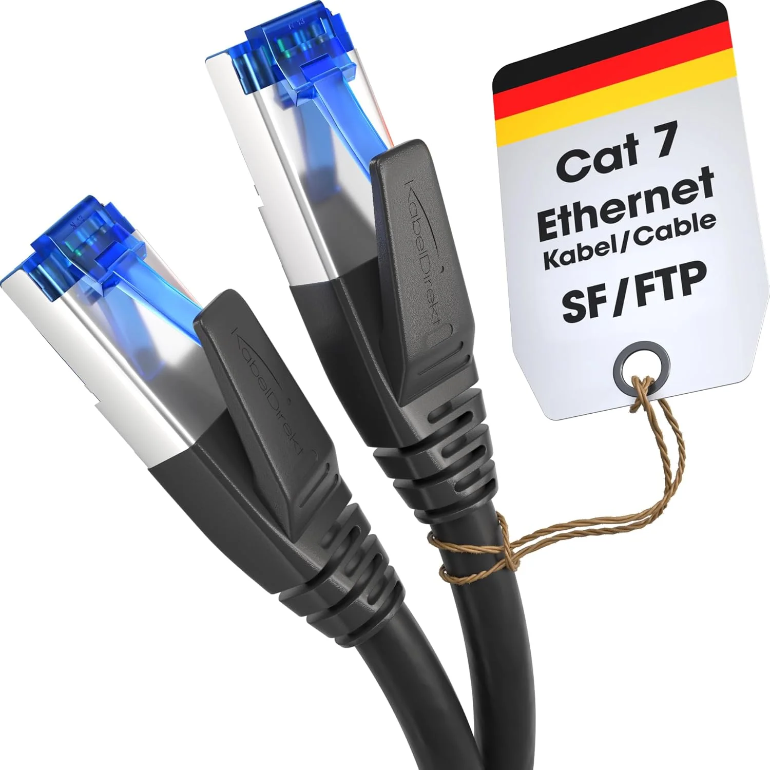 کابل شبکه KabelDirekt – Cat 7 – 30 متری – کابل LAN 10 گیگابیتی و کابل اترنت – موجود در اندازه های 0.25 تا 30 متر (مناسب برای شبکه های پرسرعت، کامپیوتر، بازی، سوییچ، روتر و مودم، RJ45 – مشکی)