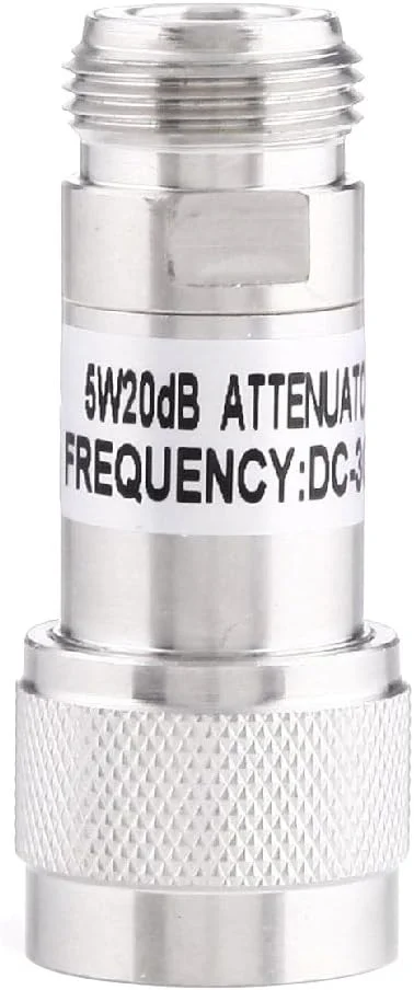 کابل های کامپیوتر CHENCHUAN 5W 20dBi N مادگی به N نری DC-13GHz تضعیف کننده بهره فرکانس (نقره ای) آنتن شبکه Wifi (رنگ: نقره ای)