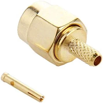 کابل های کامپیوتر CHENCHUAN، 10 عدد کانکتور آداپتور RF پلاگین RP-SMA نر با پین روکش طلا برای آنتن شبکه وای فای