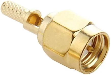 کابل های کامپیوتر CHENCHUAN، 10 عدد کانکتور SMA نر صاف با روکش طلا برای کابل RG174 / RG188 / RG316 / LMR100، آنتن شبکه وای فای