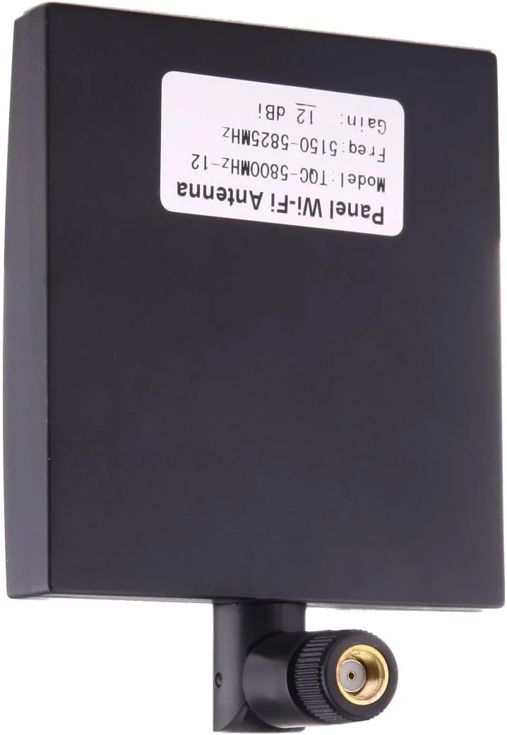 کابل های کامپیوتر CHENCHUAN آنتن وای فای پنلی 5.8 گیگاهرتز با کانکتور SMA نر 12dBi (مشکی) آنتن شبکه وای فای (رنگ: مشکی)