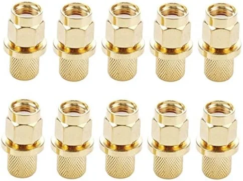 کابل های کامپیوتر CHENCHUAN 10 عدد کانکتور آداپتور RF روکش طلا RP-SMA نر پین پلاگ برای آنتن شبکه وای فای کابل های کامپیوتر CHENCHUAN 10 عدد کانکتور آداپتور RF روکش طلا RP-SMA نر پین پلاگ برای آنتن شبکه وای فای