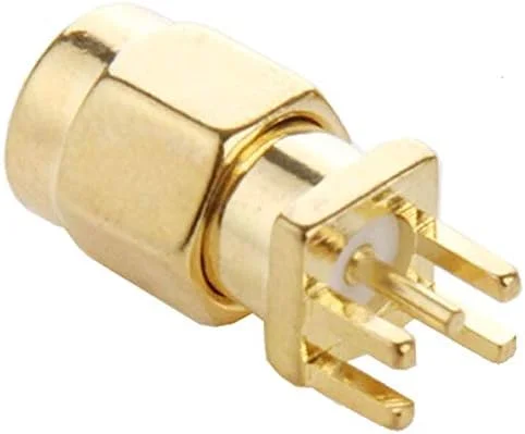 کابل های کامپیوتر CHENCHUAN 10 عددی SMA نر جک سوکت PCB Edge Mount لحیم کاری 0.62 اینچ آداپتور اتصال RF آنتن شبکه وای فای با روکش طلا