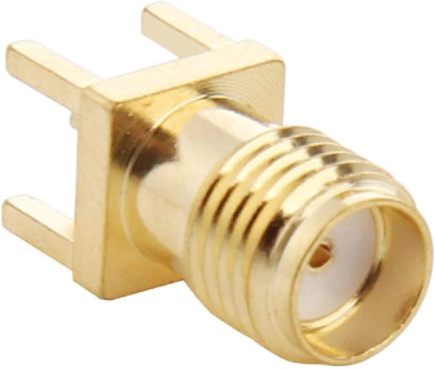 کابل های کامپیوتر CHENCHUAN 10 عدد کانکتور آداپتور RF مربعی PCB نصب شده روی پنل SMA مادگی با روکش طلا، آنتن شبکه وای فای