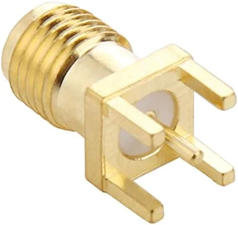 کابل های کامپیوتر CHENCHUAN 10 عدد کانکتور آداپتور RF مربعی PCB نصب شده روی پنل SMA مادگی با روکش طلا، آنتن شبکه وای فای