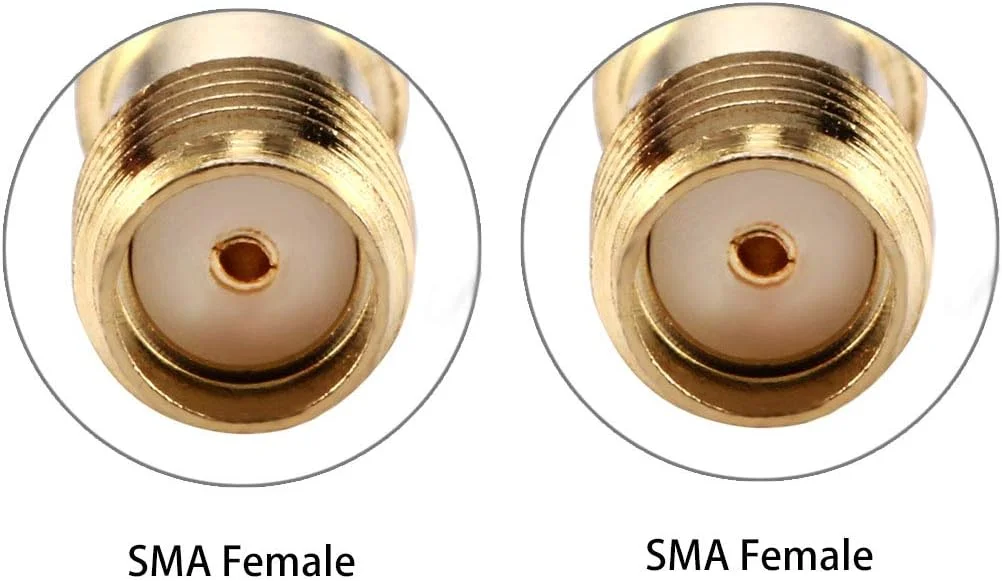 کابل های کامپیوتر CHENCHUAN آداپتور اتصال دهنده SMA مادگی به SMA مادگی (طلایی) آنتن شبکه Wifi (رنگ: طلایی)