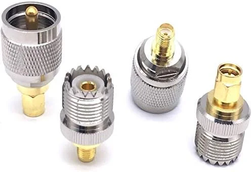 کابل های کامپیوتر CHENCHUAN، مجموعه 4 عددی UHF PL259 SO239 به SMA Plug RF Connector Test Converter آنتن شبکه وای فای