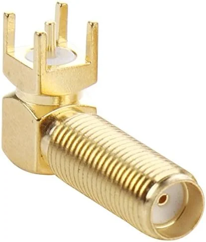 کابل های کامپیوتر CHENCHUAN، 10 عدد کانکتور SMA مادگی با زاویه راست 90 درجه، نصب پنل PCB، مربع 4.0 میلی متری، آداپتور آنتن شبکه وای فای با روکش طلا