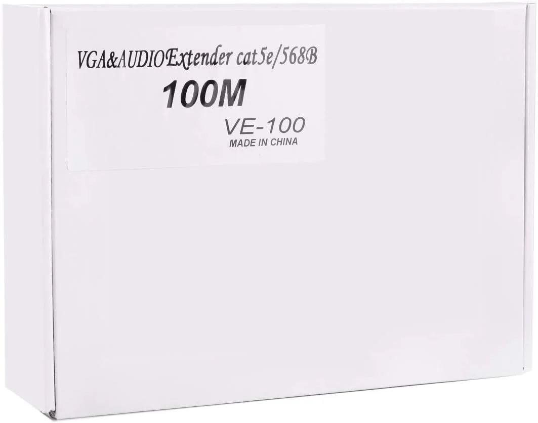 CHENCHUAN لوازم جانبی کامپیوتر VGA و توسعه دهنده صدا 1920x1440 HD 100m Cat5e / 6-568B آداپتور فرستنده گیرنده کابل شبکه (سیاه) کابل VGA (رنگ: سیاه)