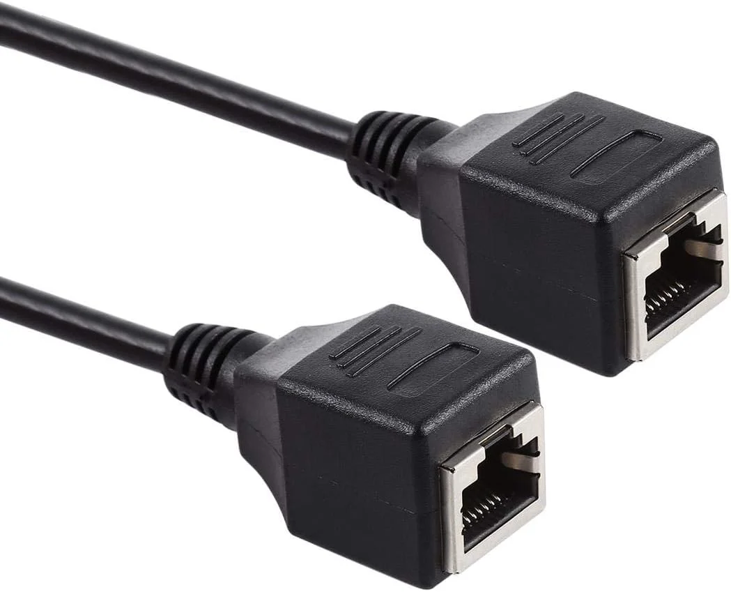 کابل افزایش طول شبکه RJ45 مادگی به مادگی، طول کابل: 60 سانتی متر