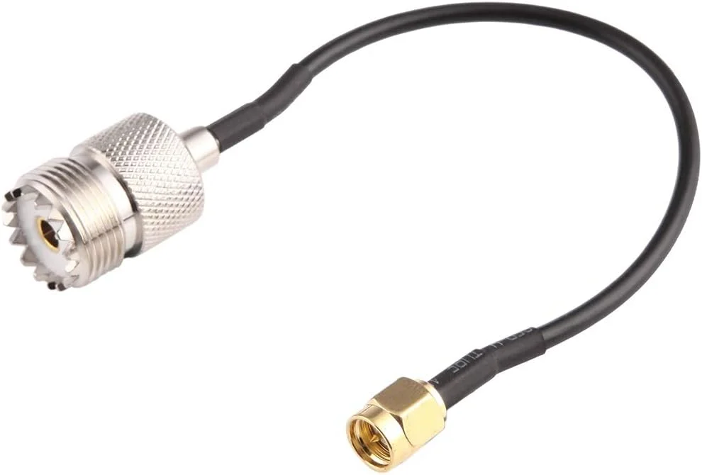 کابل های کامپیوتر CHENCHUAN آداپتور UHF مادگی به SMA نری 15 سانتی متری کابل RG174 آنتن شبکه وای فای