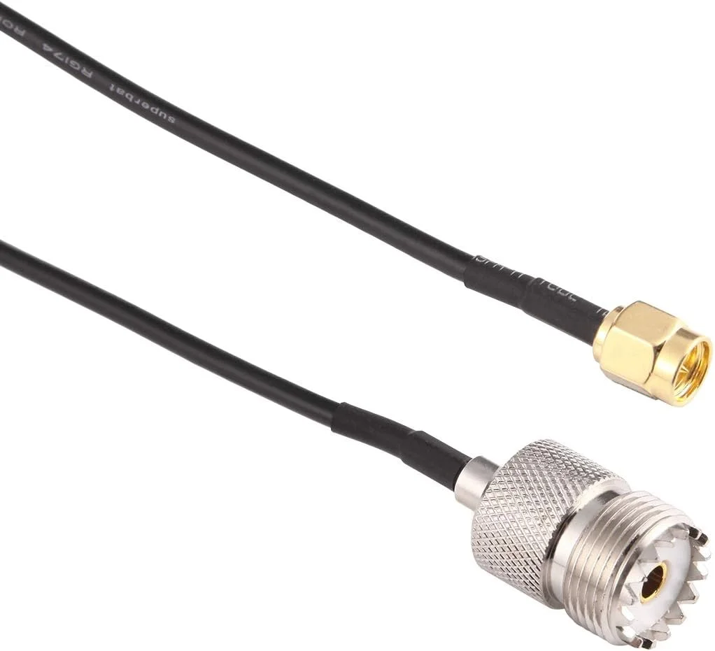 کابل های کامپیوتر CHENCHUAN آداپتور UHF مادگی به SMA نری 15 سانتی متری کابل RG174 آنتن شبکه وای فای