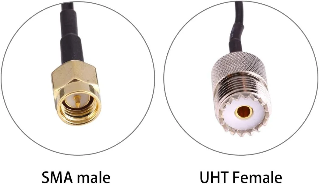 کابل های کامپیوتر CHENCHUAN آداپتور UHF مادگی به SMA نری 15 سانتی متری کابل RG174 آنتن شبکه وای فای