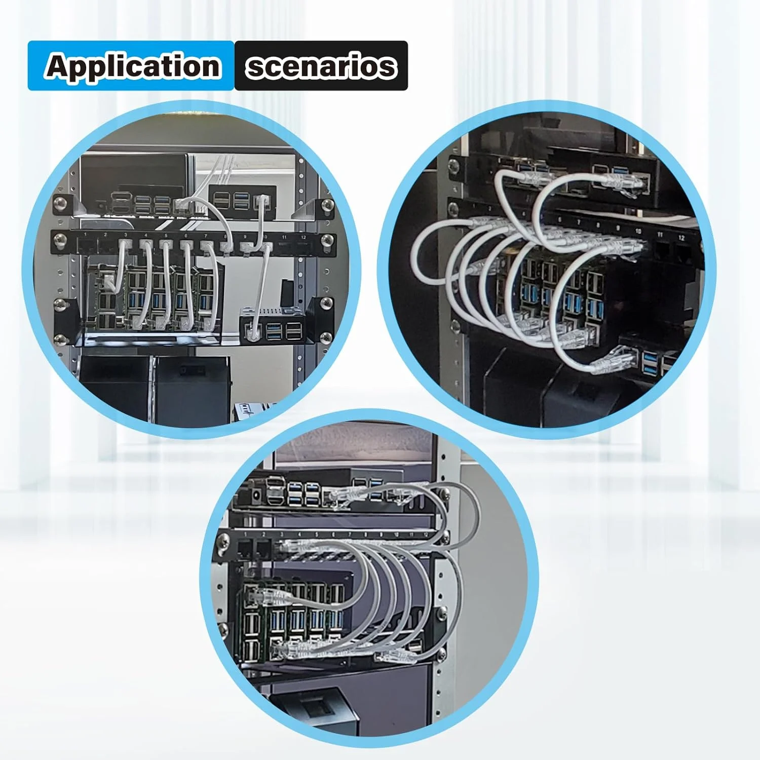 کابل اترنت Cat6A گییک پی 4 عددی، کابل شبکه کوتاه محافظ دار بدون گیر، سفید (20 سانتی متر / 0.65 فوت)