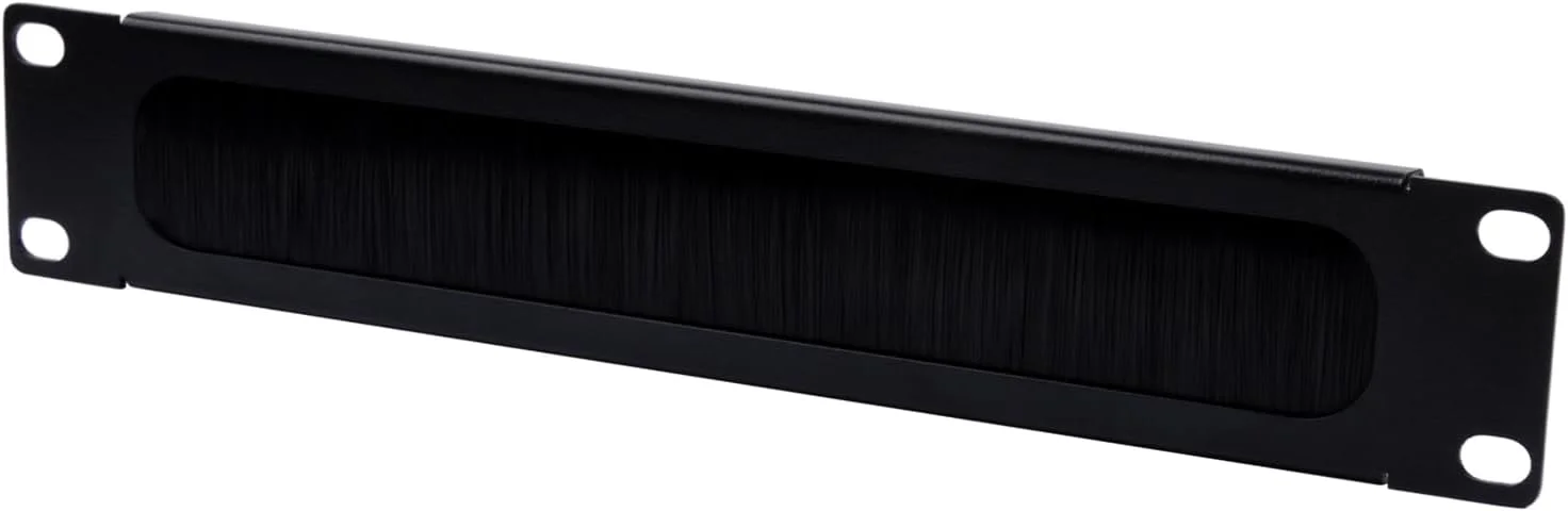پنل مدیریت کابل GeeekPi DeskPi با نوار برس دار - 1U - 10 اینچ (254 میلی متر) - برای رک های شبکه و کابل های شبکه - مشکی (1 عدد)