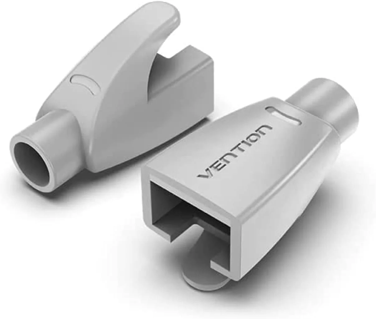 کاور RJ45 اترنت ونتیون نوع PVC، محافظ کابل شبکه اترنت CAT5 CAT5E CAT6 CAT6E (بسته 100 عددی، خاکستری)