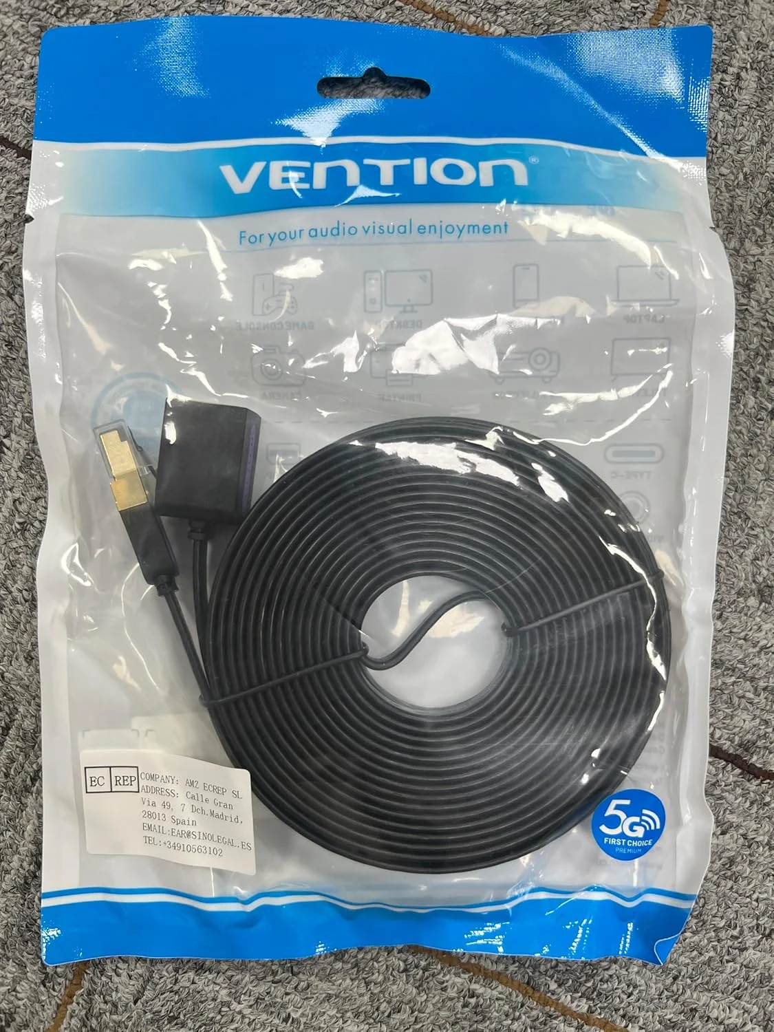 کابل افزایش طول شبکه RJ45 Cat7 LAN و اترنت، توسعه دهنده کابل اترنت VENTION با سرعت انتقال کامل داده - 10 گیگابیت بر ثانیه، SF/FTP، کابل های RJ45 شیلد دار نر به ماده (8 متر / 26 فوت) کابل افزایش طول شبکه RJ45 Cat7 LAN و اترنت، توسعه دهنده کابل اترنت VENTION با سرعت انتقال کامل داده - 10 گیگابیت بر ثانیه، SF/FTP، کابل های RJ45 شیلد دار نر به ماده (8 متر / 26 فوت)