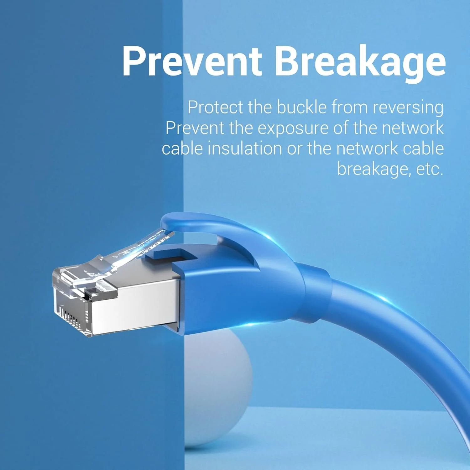 کاور RJ45 اترنت ونتیون نوع PVC، محافظ کابل شبکه اترنت CAT5 CAT5E CAT6 CAT6E (بسته 100 عددی، خاکستری)