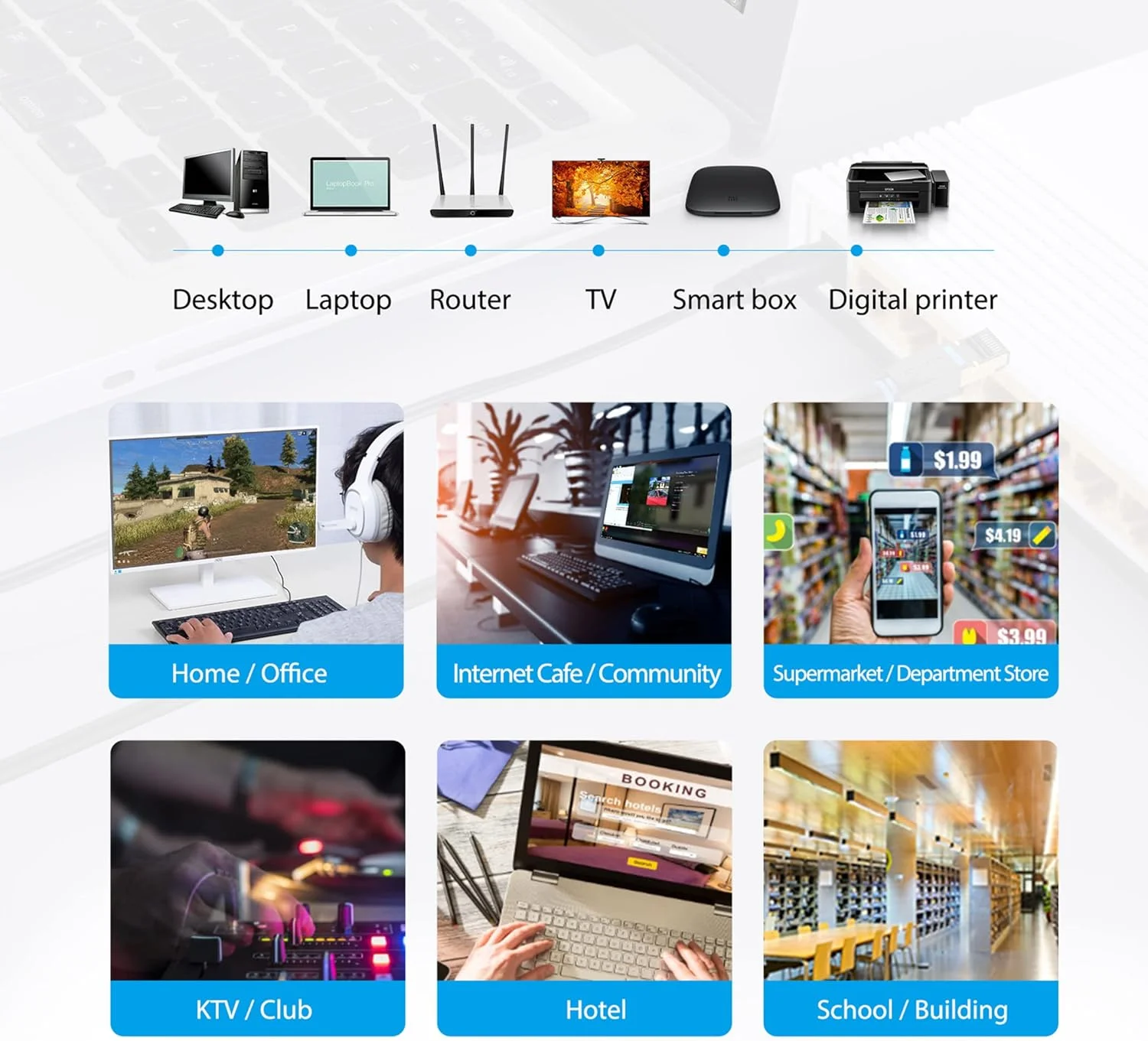 کابل افزایش طول اترنت VENTION Cat 6، طول 3 متر، کابل افزایش طول Cat6 RJ45 نر به ماده، کابل شبکه شیلددار، کانکتور LAN کامپیوتر، کابل پچ SSTP
